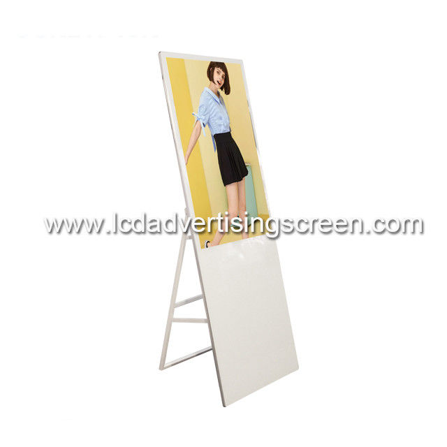 Floor Standing Android LCD Advertising Screen 400cd Brightness 1920 * 1080 HD Resolution