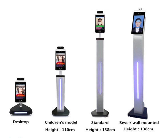 Auto Temperature Measurement For Shool Gate Access 8 Inch LCD Screen With Live Camera