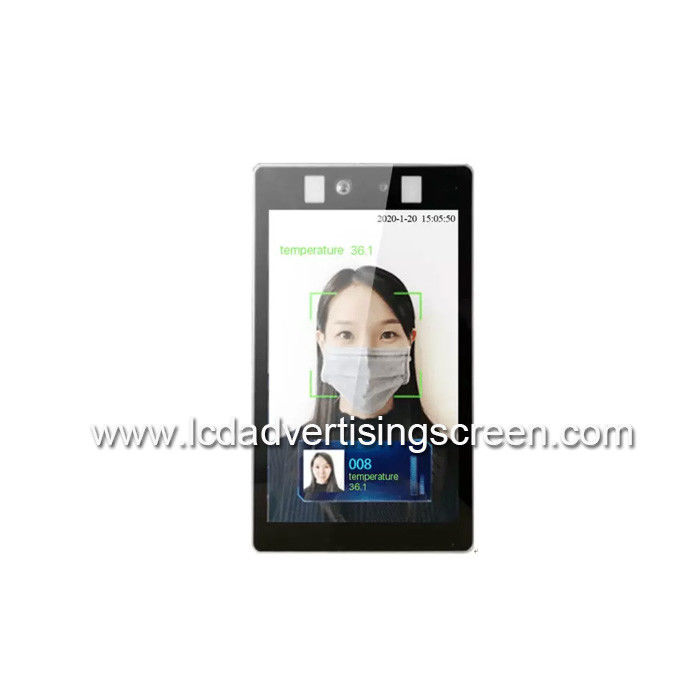 Floor Stand Face Recognition Digital Advertising Equipment Body Temperature Measurement Device