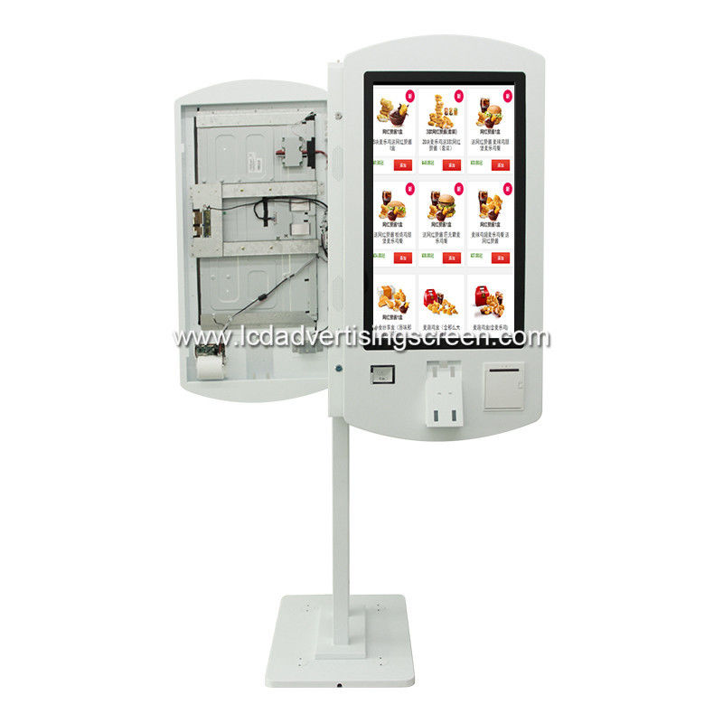 FCC Double Sided 32 Inch LCD Self Ordering Kiosk For Restaurant