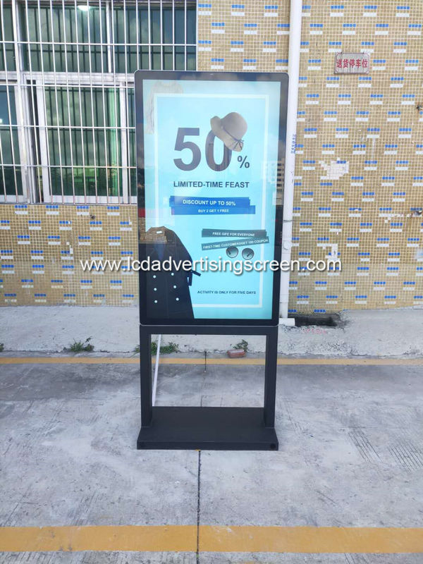 Floor Standing Split Screen Digital Advertising Kiosk